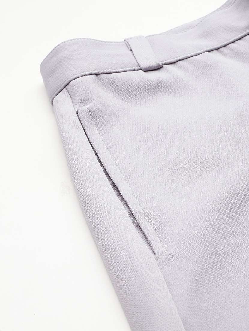 women solid mid rise bootcut trouser - 22012709 -  Standard Image - 5