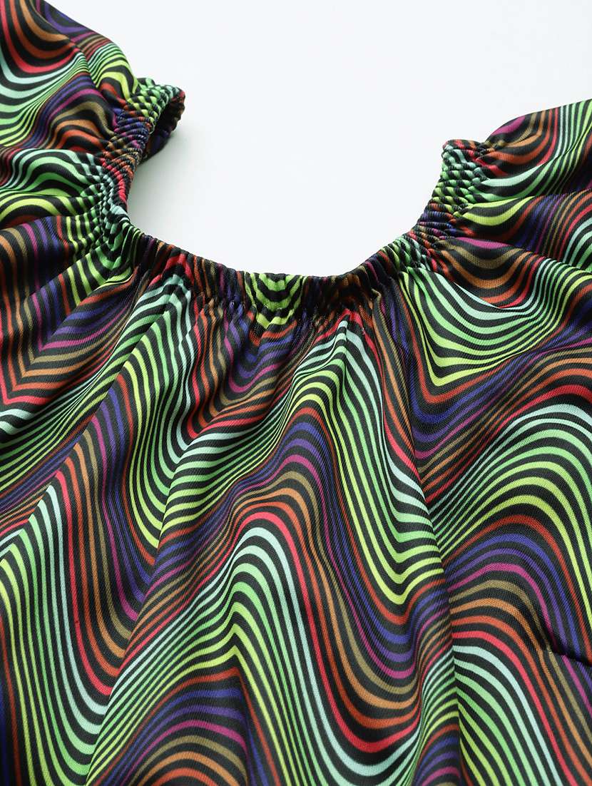 women printed round neck swimsuit with goggles - 22012715 -  Standard Image - 3