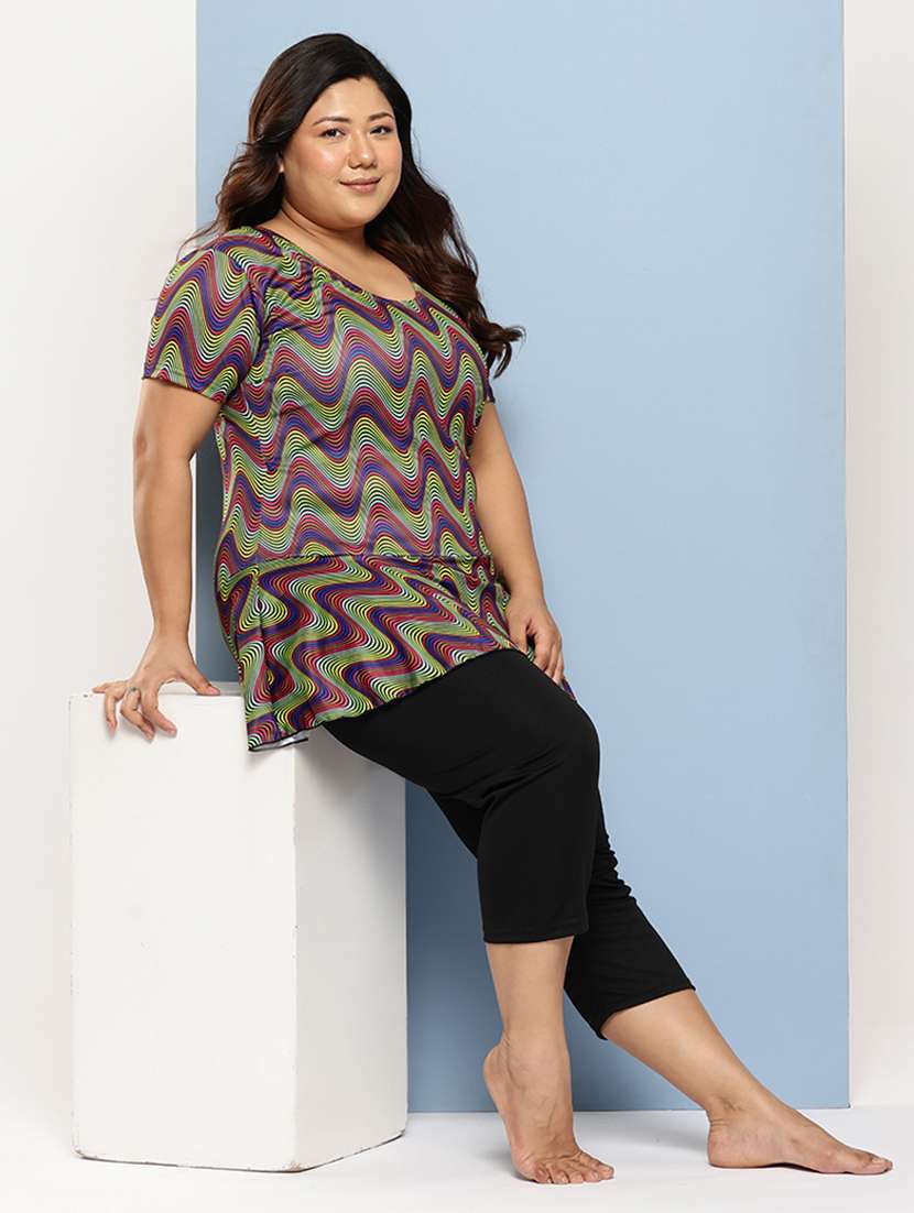 women printed round neck swimsuit - 22012728 - Standard Image - 3