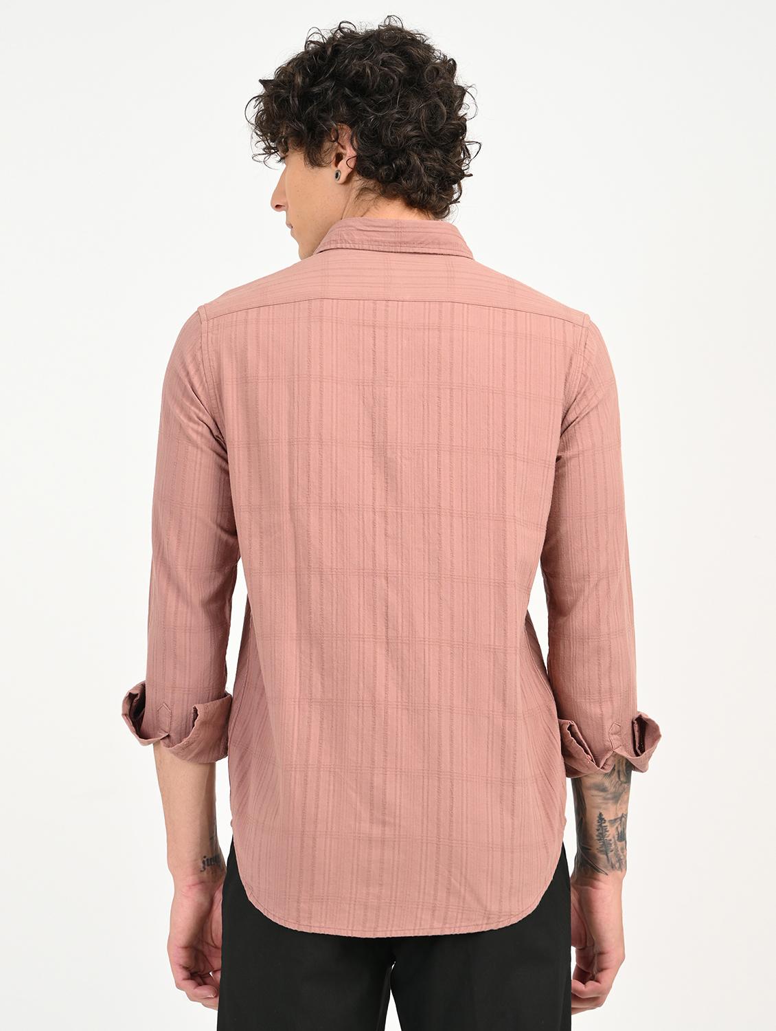 men solid collared long sleeve casual shirt - 22012847 - Standard Image - 3