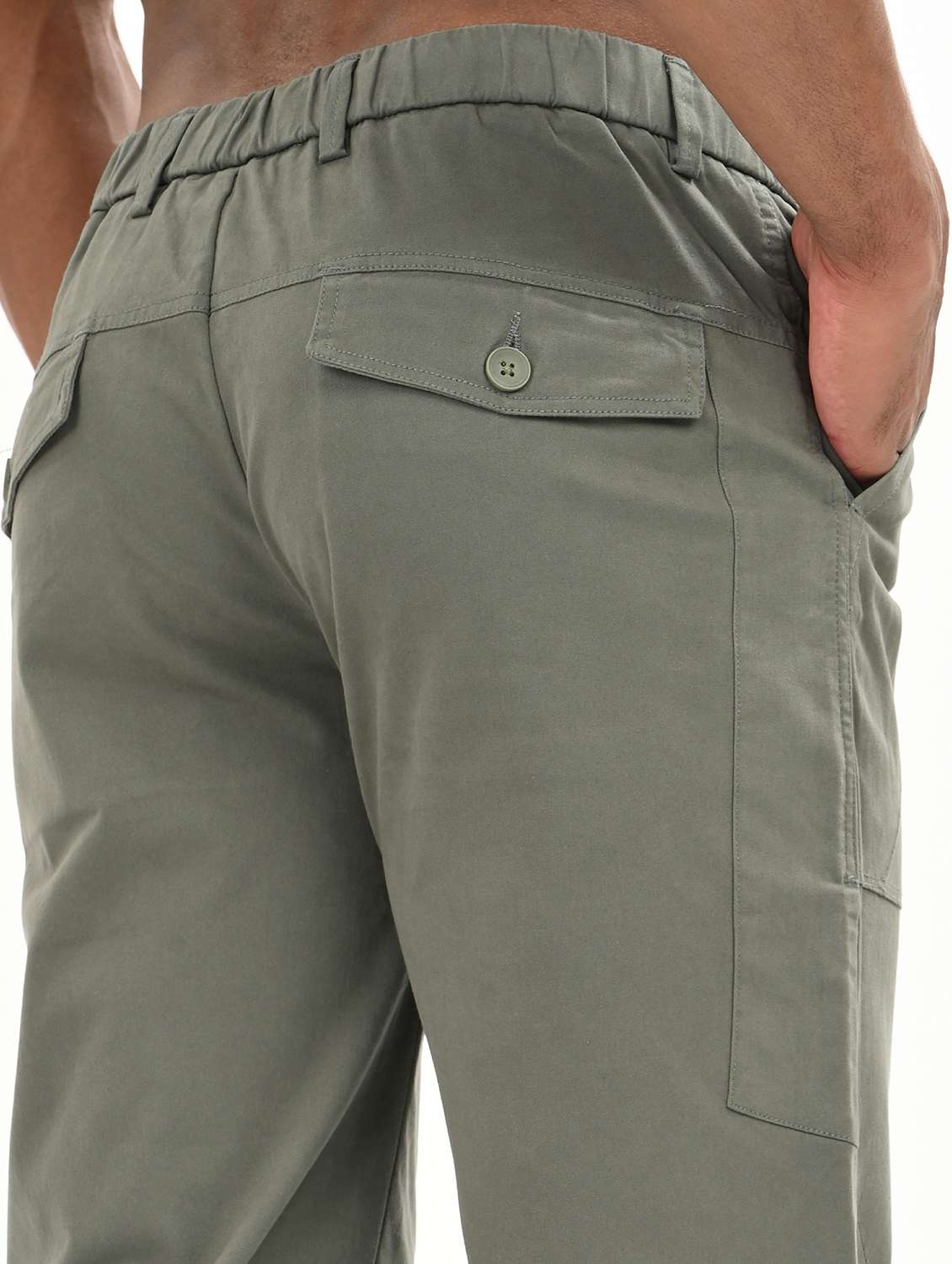 men solid mid rise relaxed fit cargo - 22012855 -  Standard Image - 3