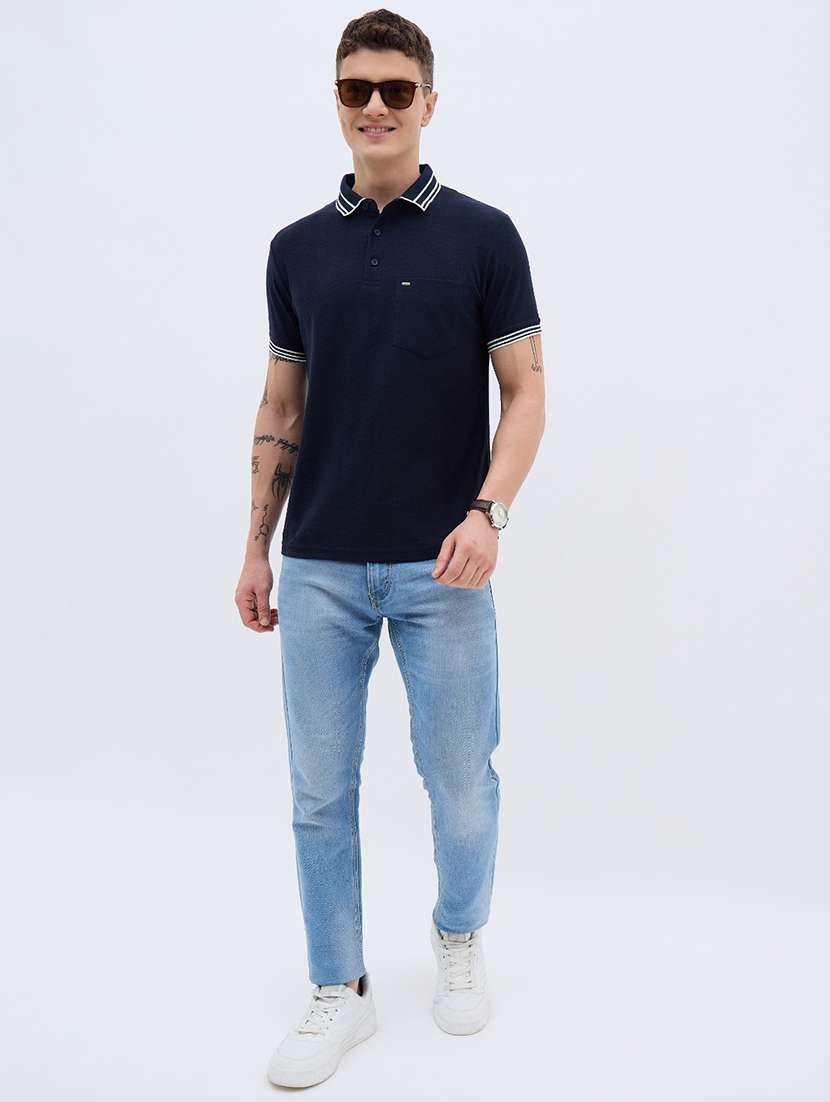 men self design short sleeve regular fit polo t-shirt - 22012876 -  Standard Image - 3