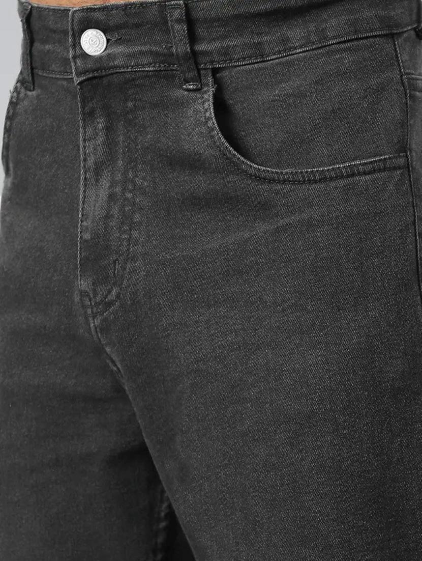 men grey plain mid rise relaxed fit jeans - 22012933 - Standard Image - 3
