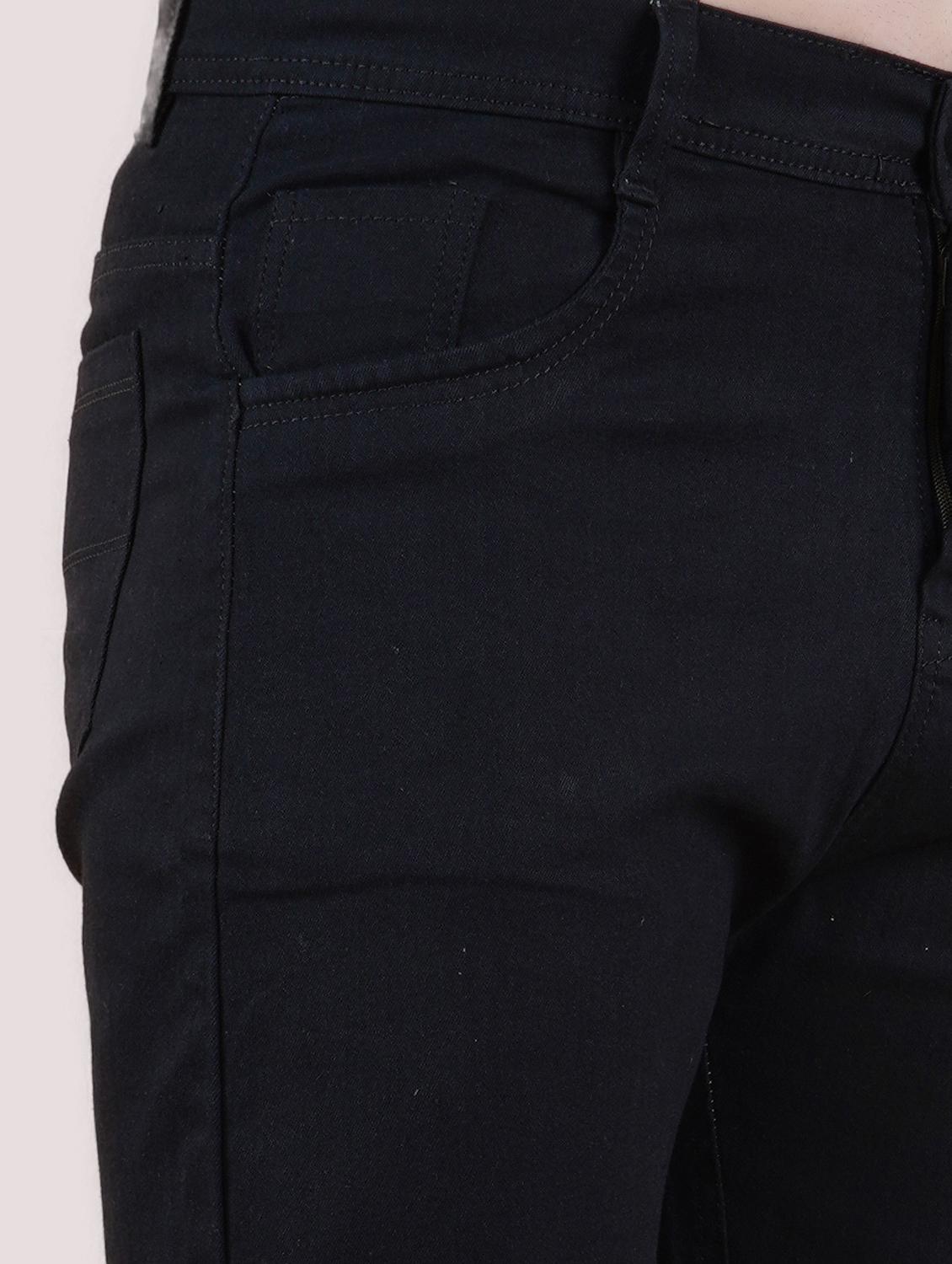 men black slash knee mid rise relaxed fit jeans - 22012940 - Standard Image - 3