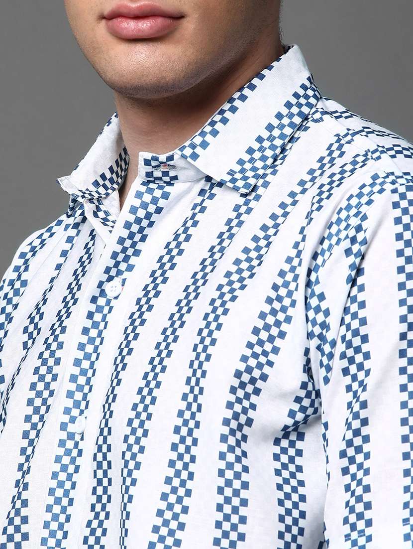 men printed short sleeve regular fit casual shirt - 22013048 -  Standard Image - 3