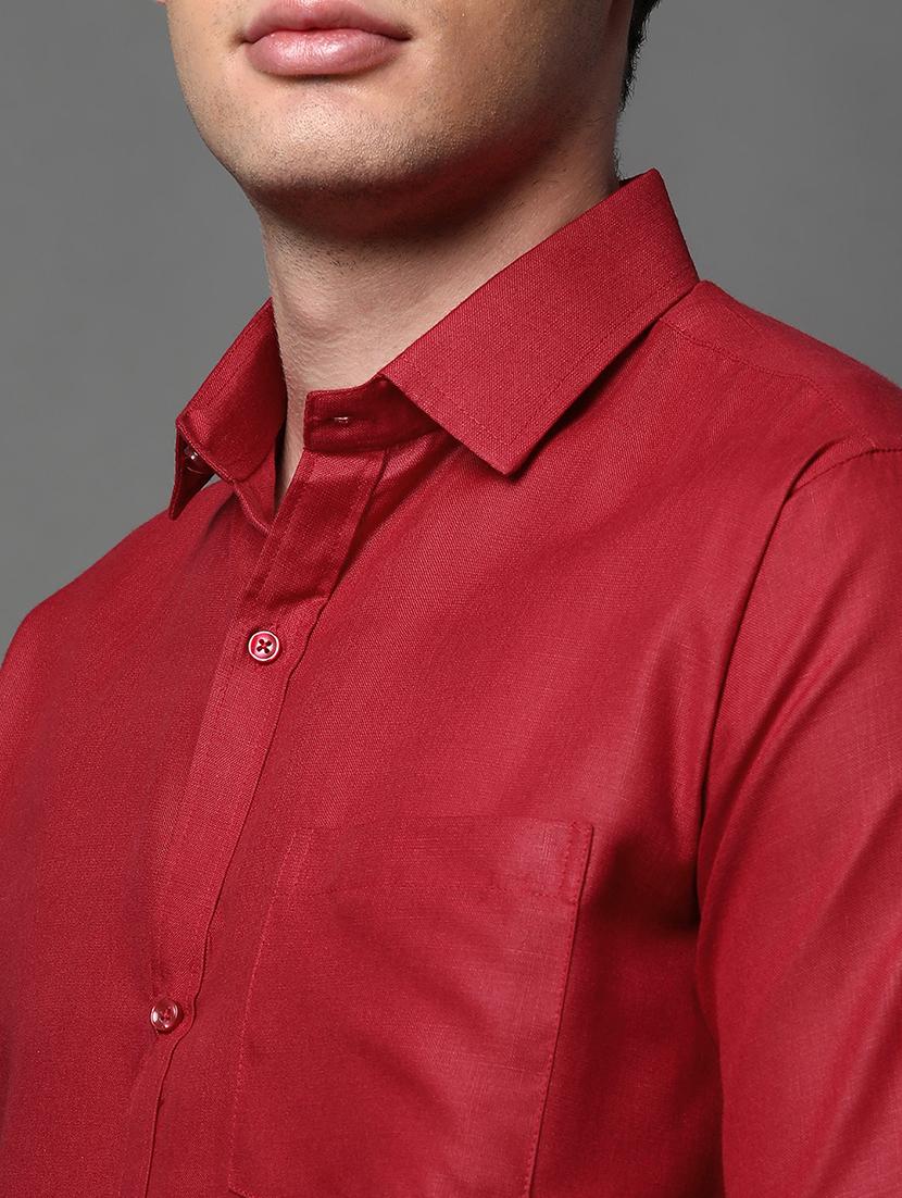 men solid long sleeve regular fit casual shirt - 22013060 - Standard Image - 3