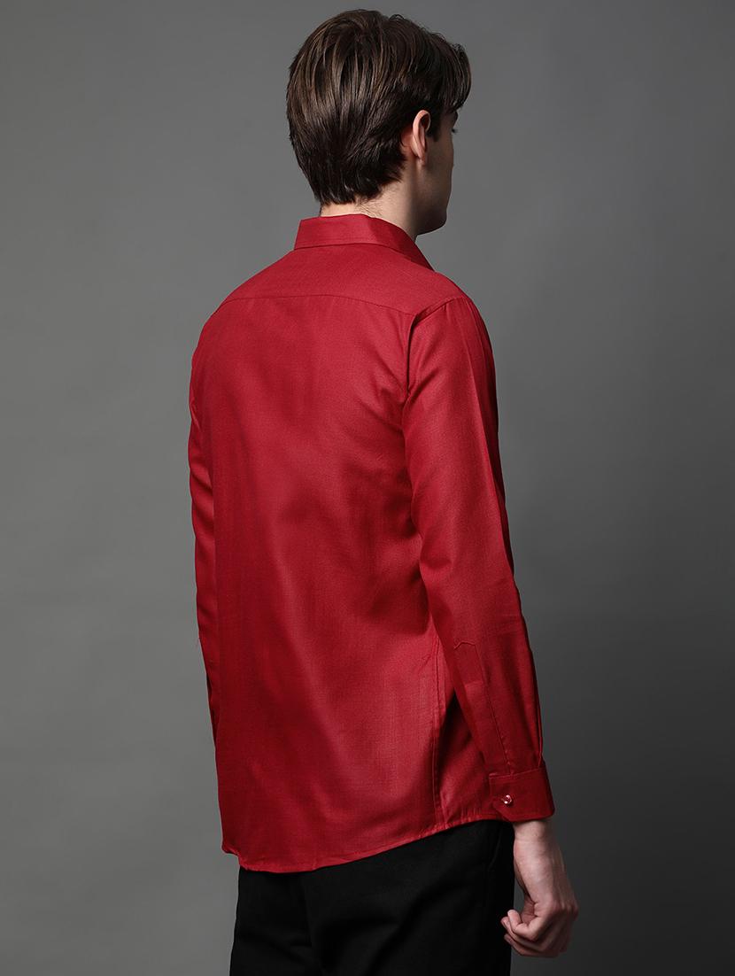 men solid long sleeve regular fit casual shirt - 22013085 - Standard Image - 3