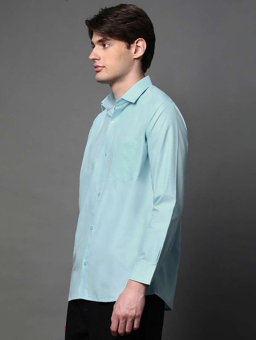 men solid long sleeve regular fit casual shirt