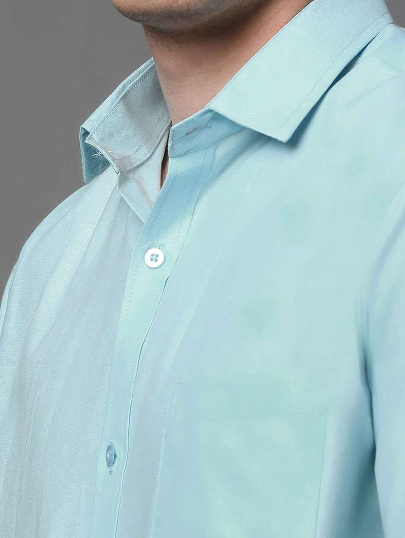 men solid long sleeve regular fit casual shirt - 22013116 -  Standard Image - 3