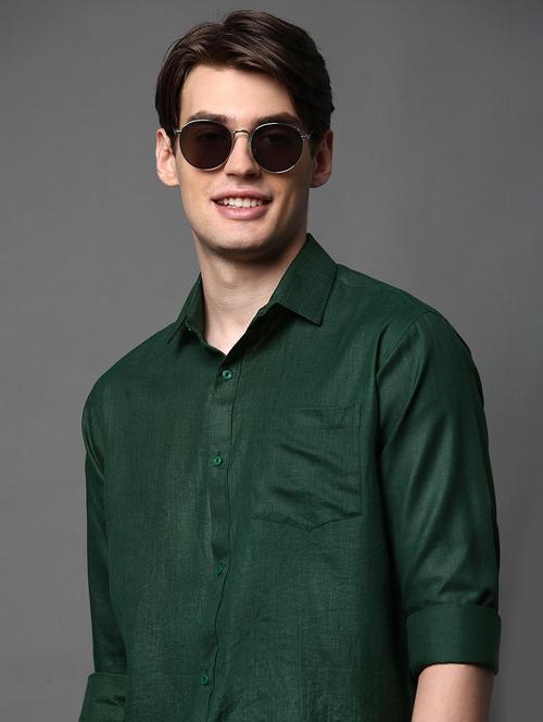 men solid long sleeve regular fit casual shirt - 22013232 - Standard Image - 0