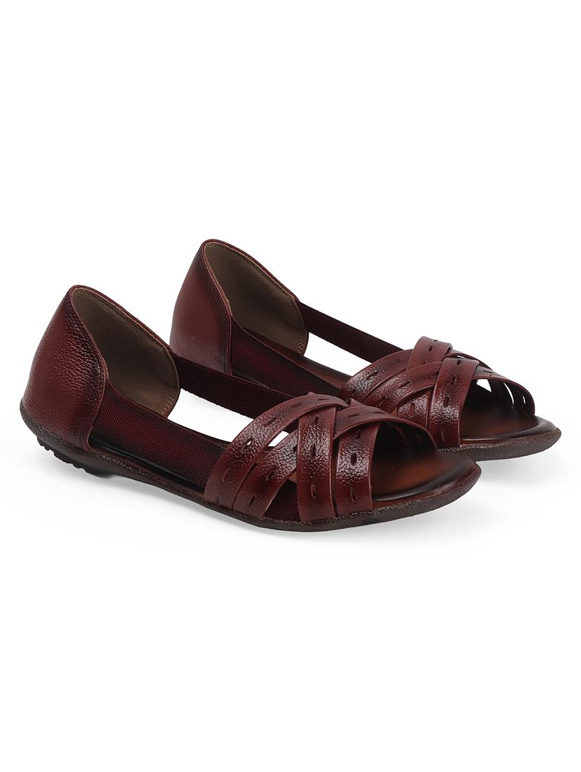 women solid peep toe slip on ballerina - 22013265 - Standard Image - 3