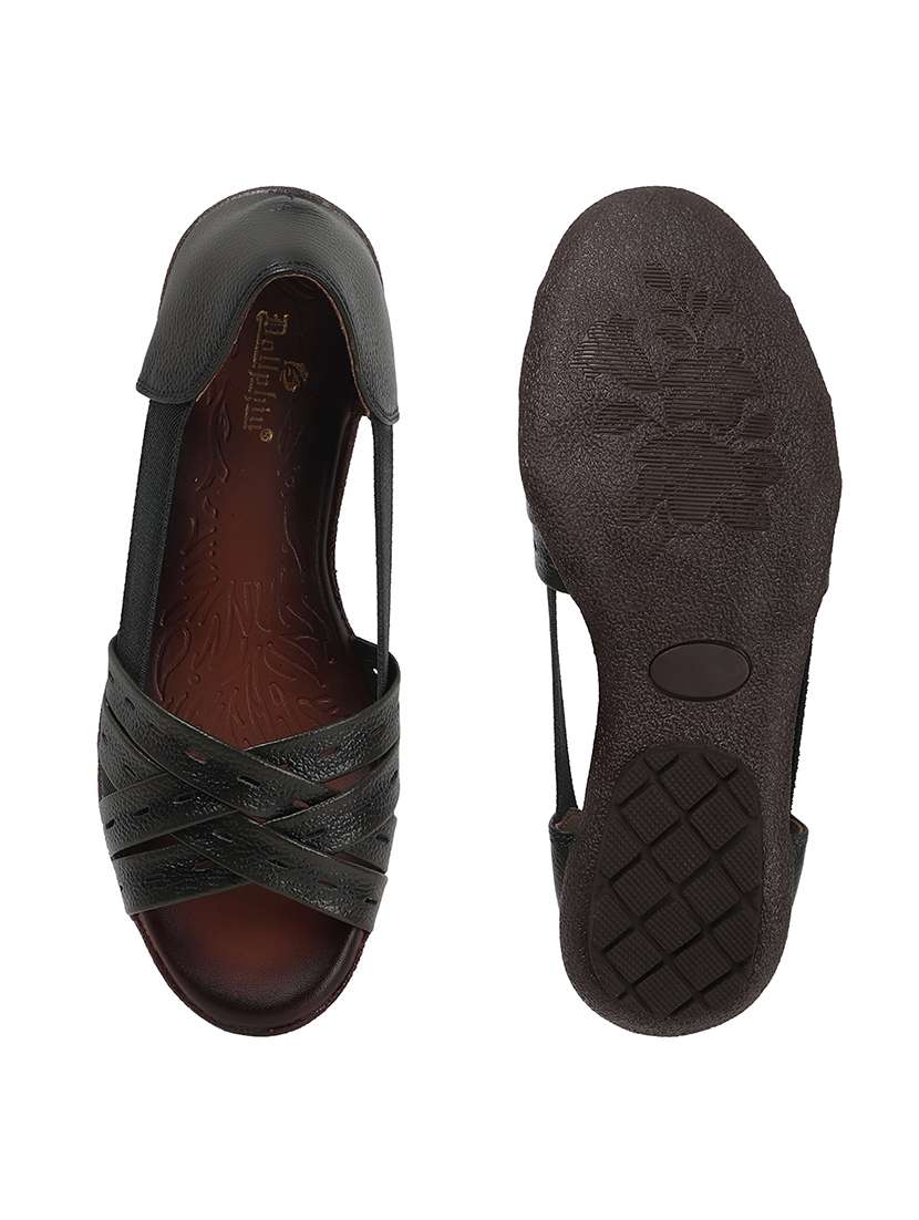 women solid peep toe slip on ballerina - 22013266 - Standard Image - 5