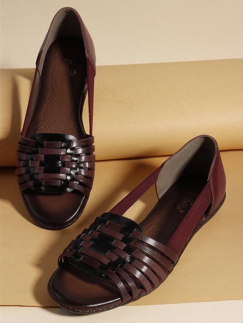 women solid peep toe slip on ballerina - 22013268 - Standard Image - 0