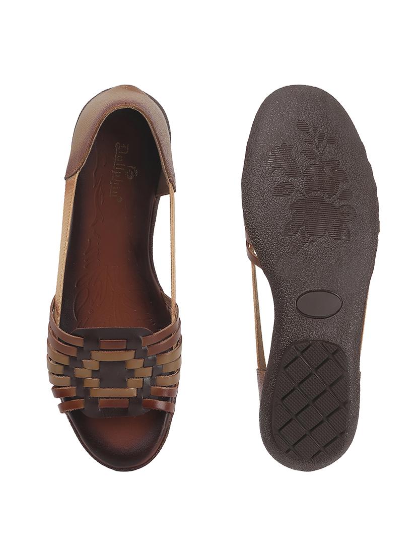 women solid peep toe slip on ballerina - 22013270 - Standard Image - 5