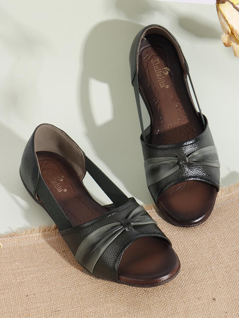 women solid peep toe slip on ballerina - 22013272 - Zoom Image - 0