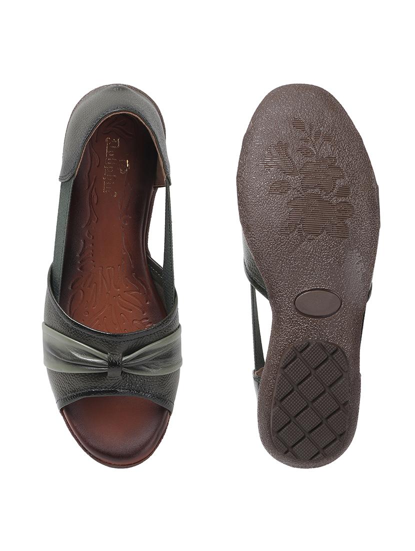 women solid peep toe slip on ballerina - 22013272 - Standard Image - 5