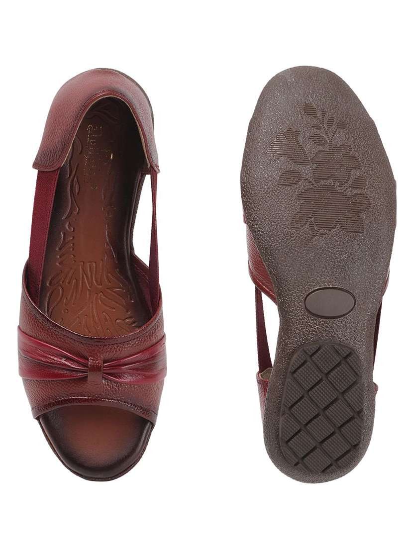 women solid peep toe slip on ballerina - 22013273 -  Standard Image - 5