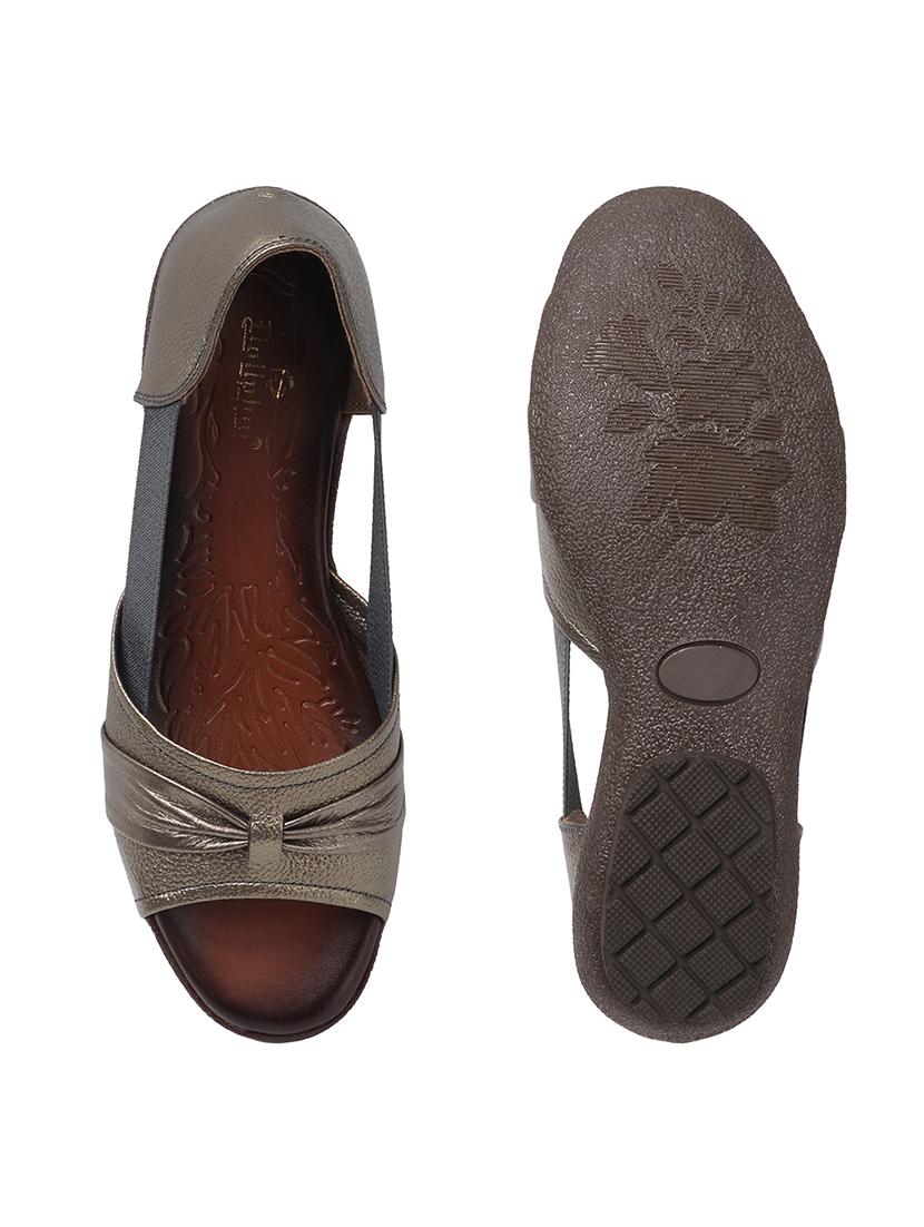 women solid peep toe slip on ballerina - 22013274 - Standard Image - 5