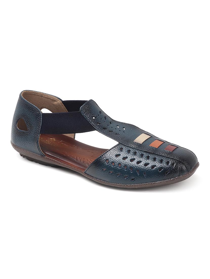 women blue slip on sandal - 22013280 - Standard Image - 3