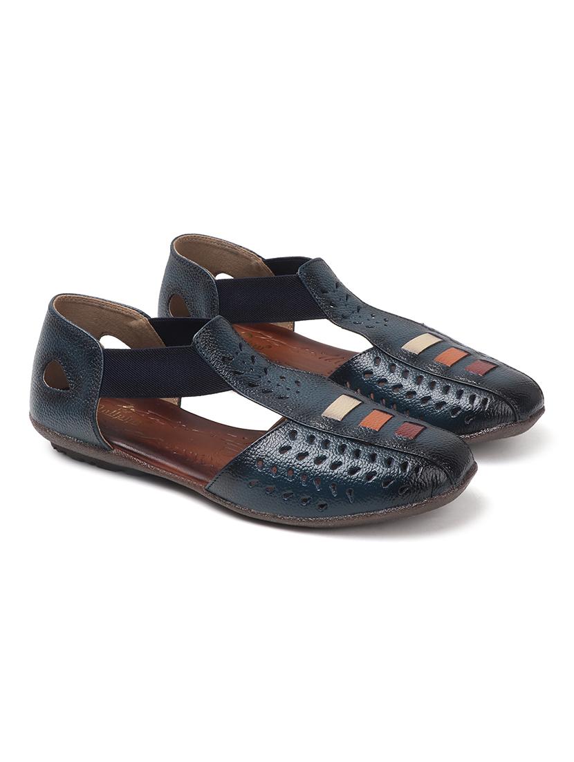 women blue slip on sandal - 22013280 - Standard Image - 5