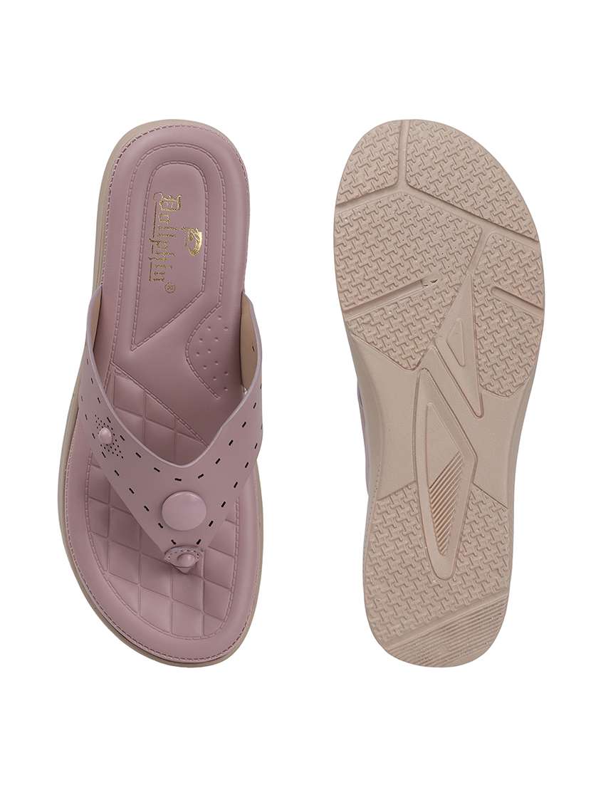 women mauve solid slip on sandal - 22013290 -  Standard Image - 5