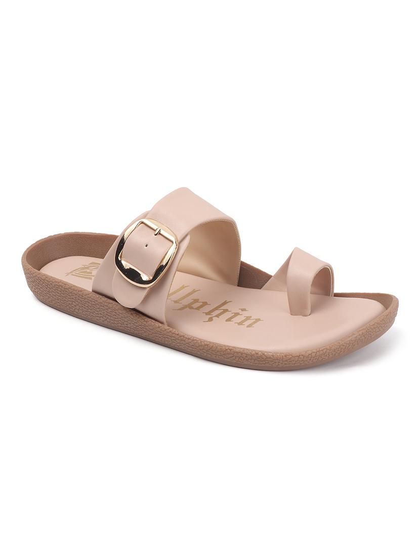 women peach one toe slip on sandal - 22013292 - Standard Image - 3