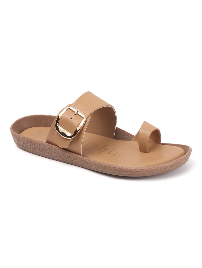 women solid one toe slip on flats - 22013293 - Standard Image - 5
