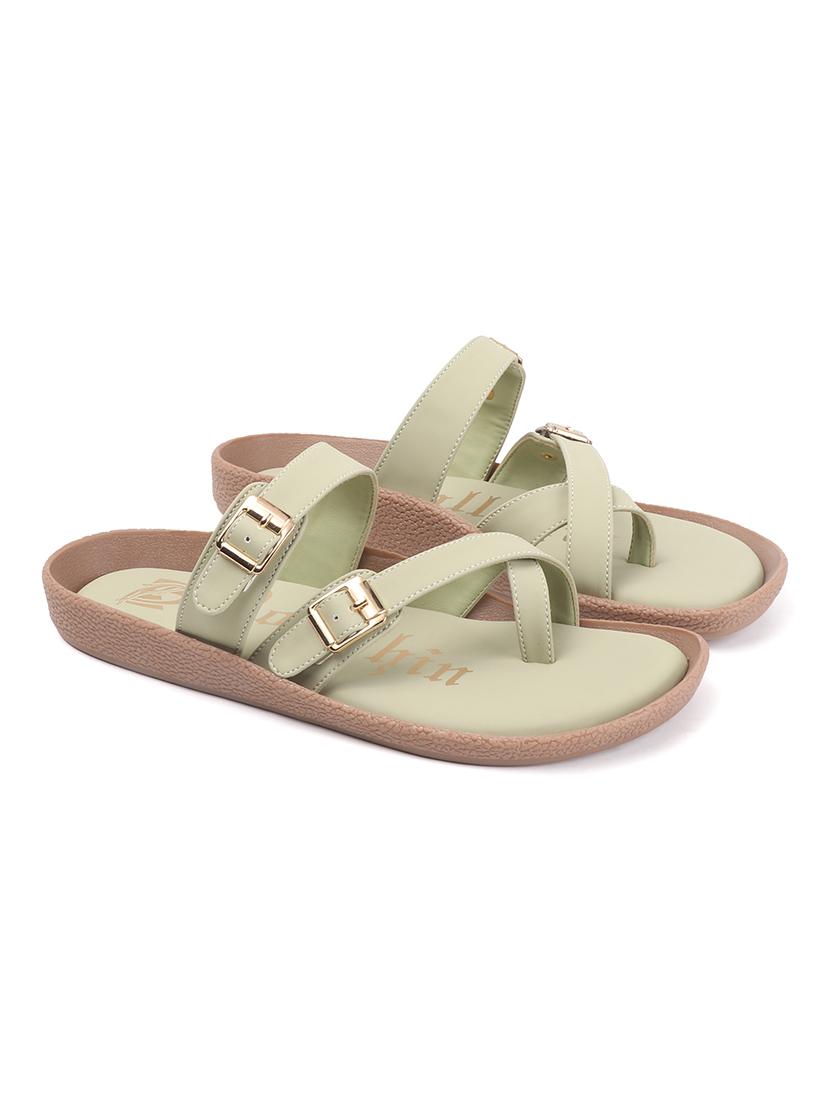 women green slip on sandal - 22013308 - Standard Image - 3