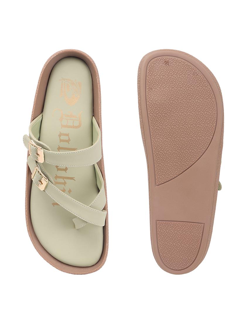 women green slip on sandal - 22013308 - Standard Image - 5