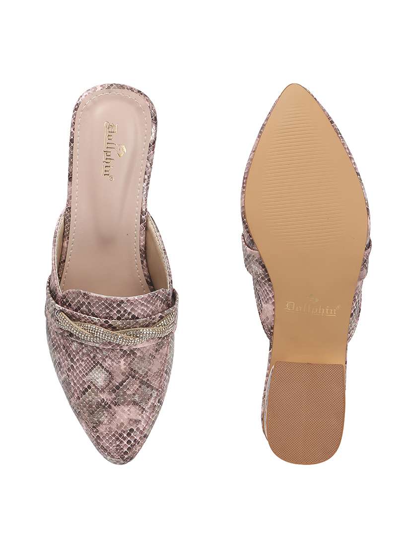 women animal print slip on mule - 22013309 -  Standard Image - 5