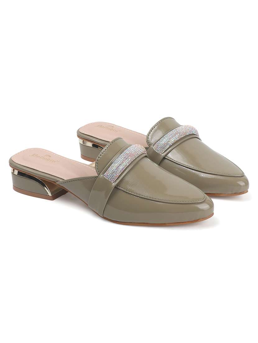 women green slip on mule - 22013311 - Standard Image - 3