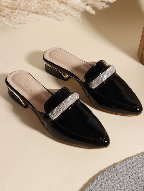 women black embellished slip on mule - 22013312 - Standard Image - 0