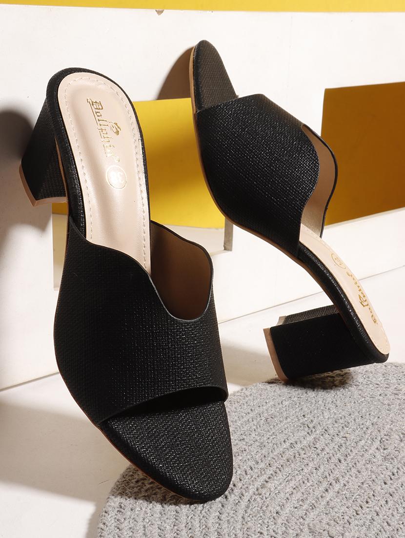 womne black slip on sandal - 22013320 - Zoom Image - 0
