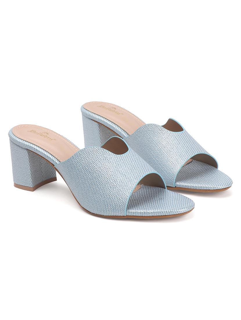womne blue slip on sandal - 22013321 - Standard Image - 3