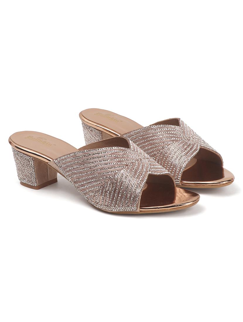 women metallic slip on sandal - 22013322 - Standard Image - 3