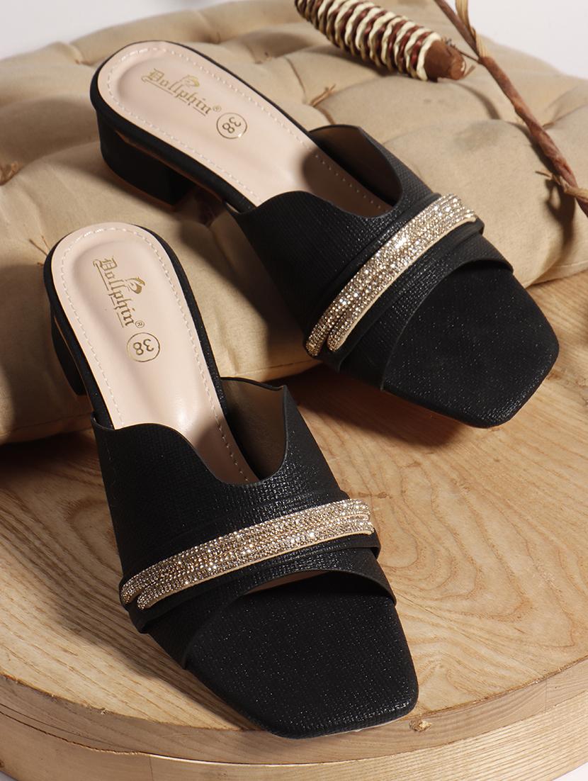 women black slip on sandal - 22013324 -  Zoom Image - 0