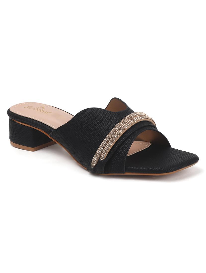 women black slip on sandal - 22013324 - Standard Image - 3