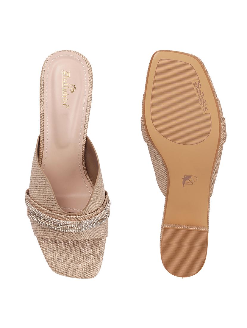 women beige slip on sandal - 22013325 - Standard Image - 5