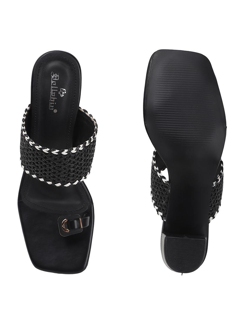 women black slip on sandal - 22013330 - Standard Image - 5
