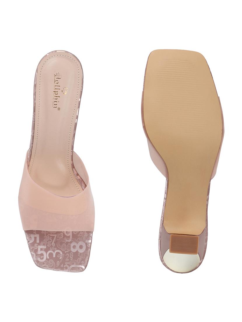 women peach slip on sandal - 22013331 - Standard Image - 5