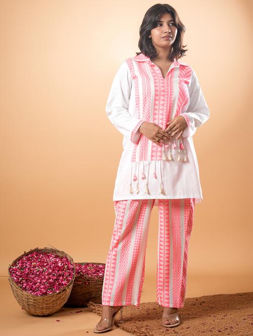 women three quarter sleeve ethnic co-ord set - 22013441 -  Standard Image - 0