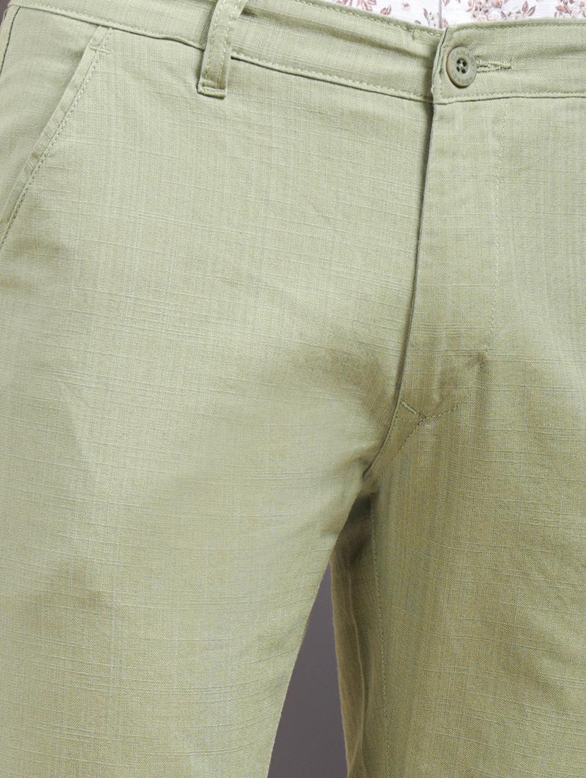 men solid mid rise flat front casual chinos - 22013452 - Standard Image - 5