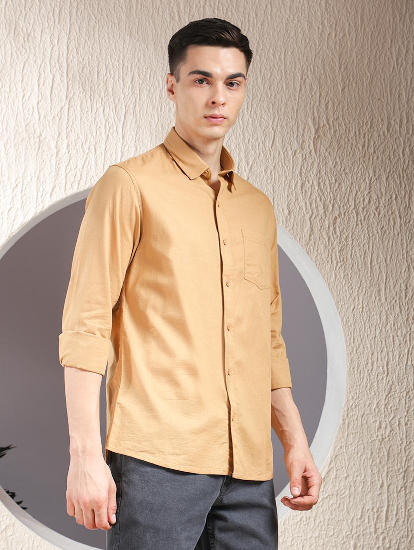 men solid long sleeve regular fit casual shirt - 22013458 - Standard Image - 3