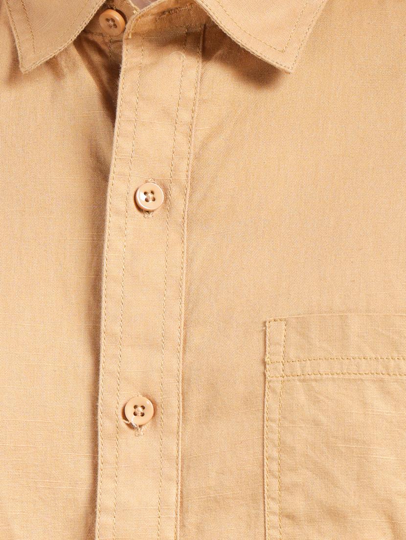 men solid long sleeve regular fit casual shirt - 22013458 - Standard Image - 5