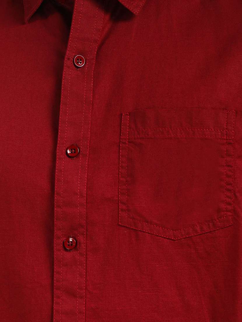 men solid long sleeve regular fit casual shirt - 22013459 - Standard Image - 5