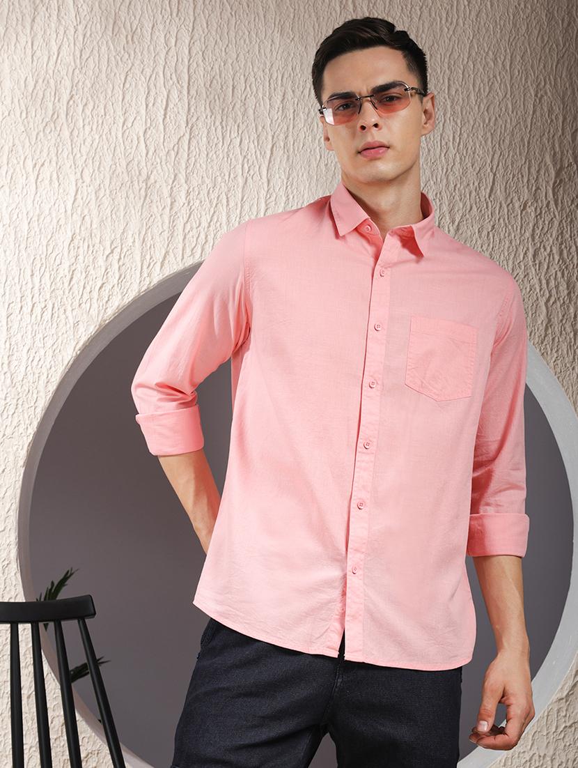 men solid long sleeve regular fit casual shirt - 22013460 - Zoom Image - 0