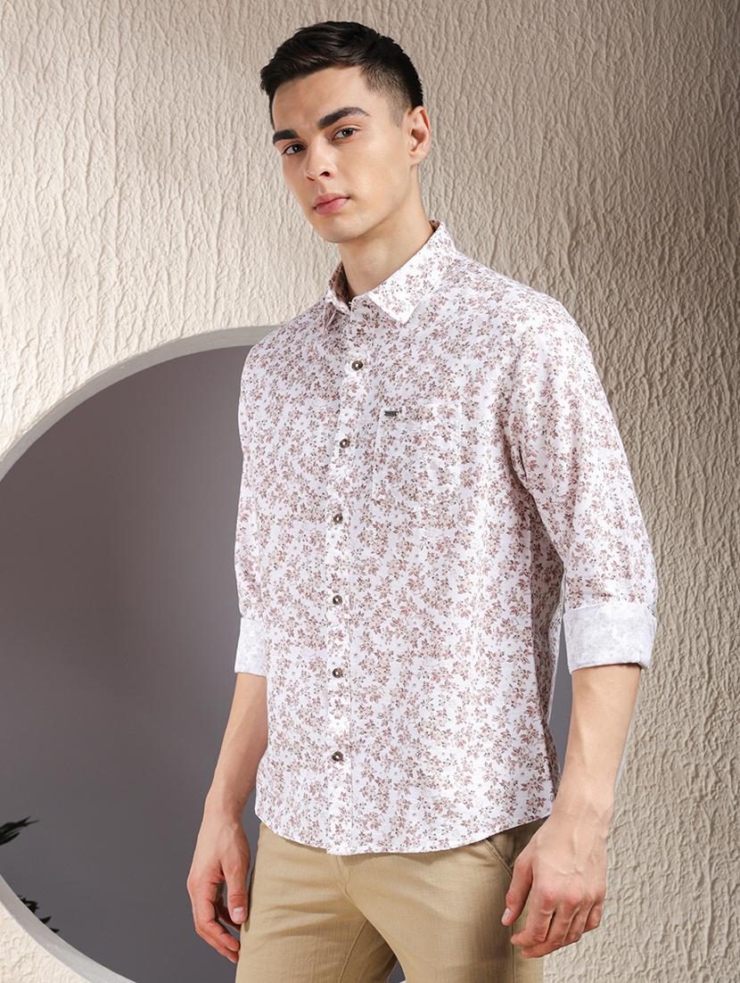 men printed long sleeve regular fit casual shirt - 22013463 - Standard Image - 3