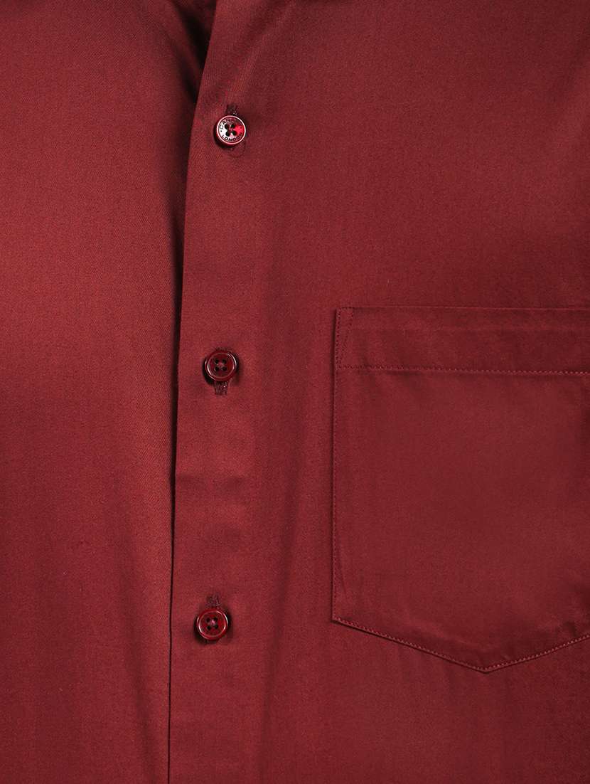 men solid long sleeve slim fit formal shirt - 22013470 -  Standard Image - 5