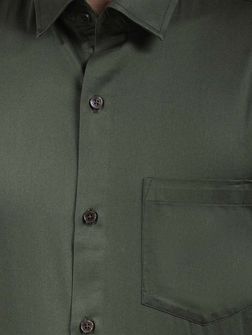 men solid long sleeve slim fit formal shirt - 22013471 -  Standard Image - 5