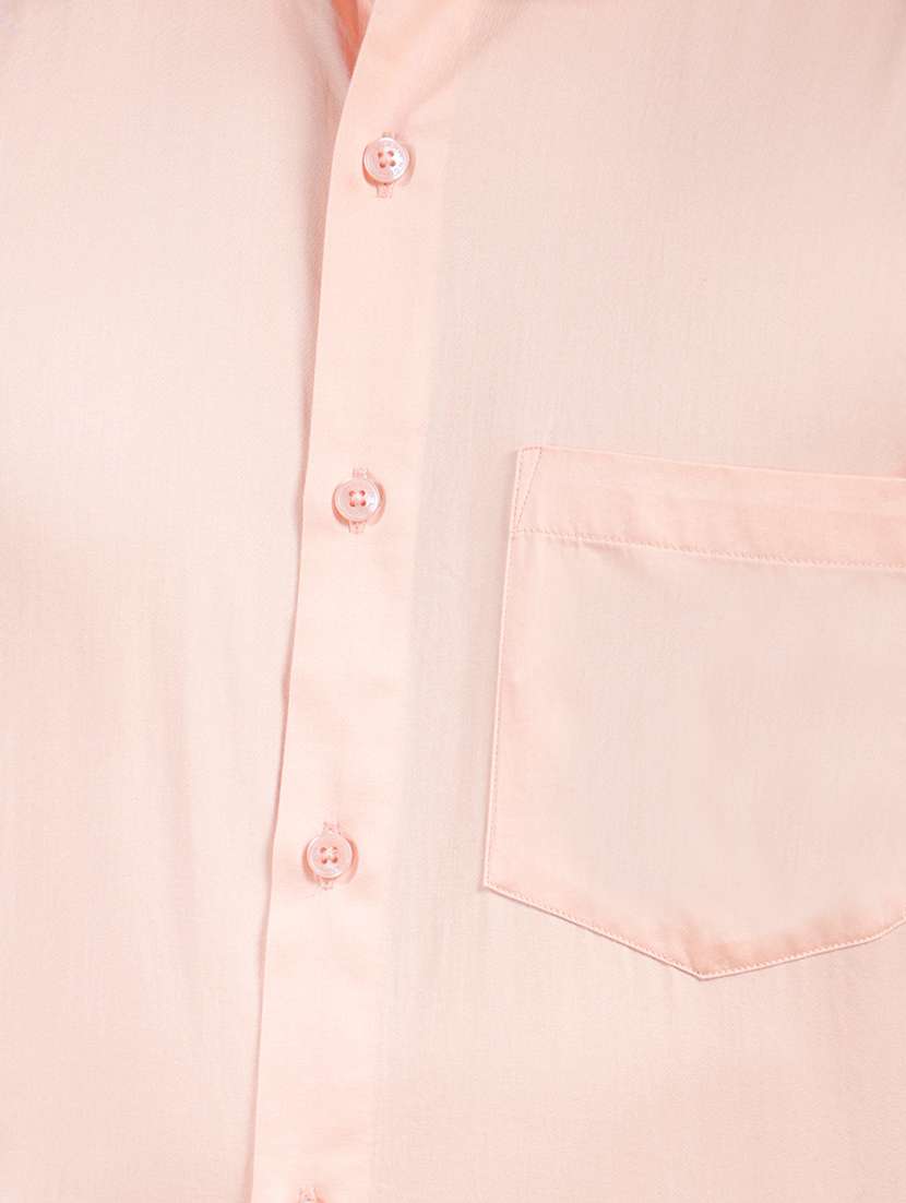 men solid long sleeve slim fit formal shirt - 22013472 -  Standard Image - 5